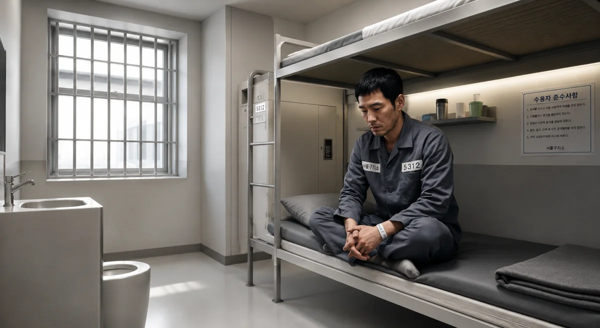 상가 임대차보증금 반환|서울구치소 수용실에 앉아 있는 수용자