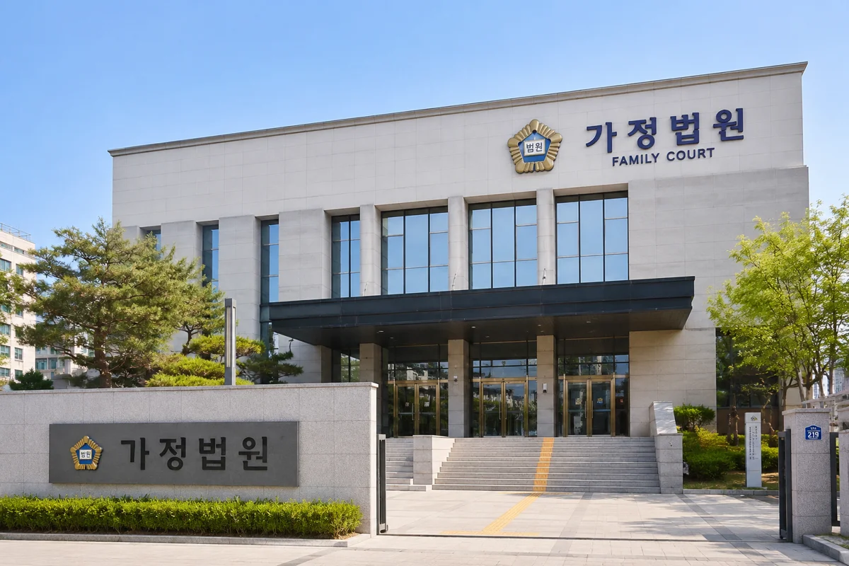 교대 토지 경계 분쟁|가정법원 건물 외관 전경 사진